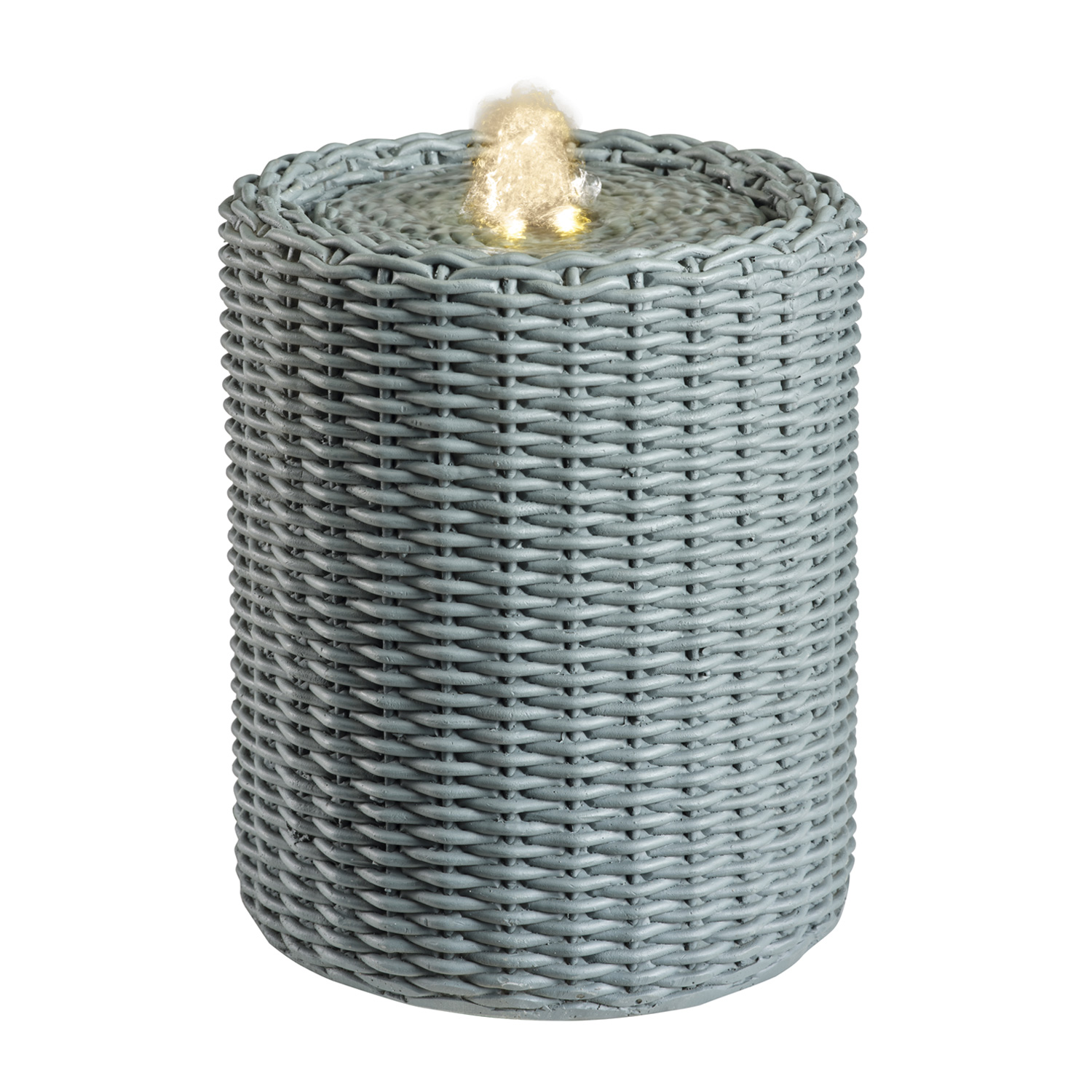 Brunnen - Zimmerbrunnen - Polyresin - 4 warmweiße LED - H: 20cm - Innen - grün