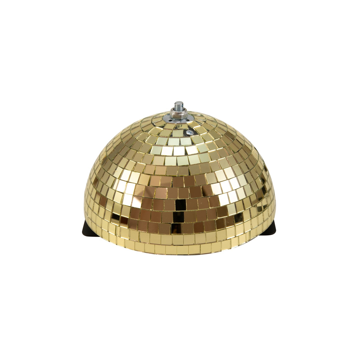 Spiegelkugel halb gold 20cm - für Deckenmontage - Diskokugel Echtglas - 10x10mm Spiegel - PROFI