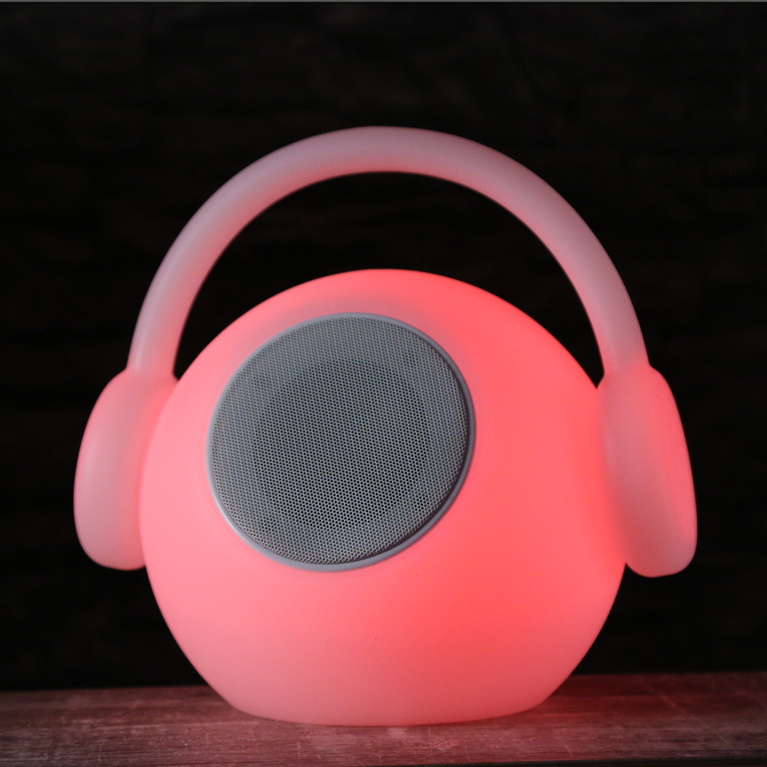 LED Tischleuchte mit Lautsprecher EVE - 15 farbwechselnde LED - H: 27cm - Fernbedienung - für Außen
