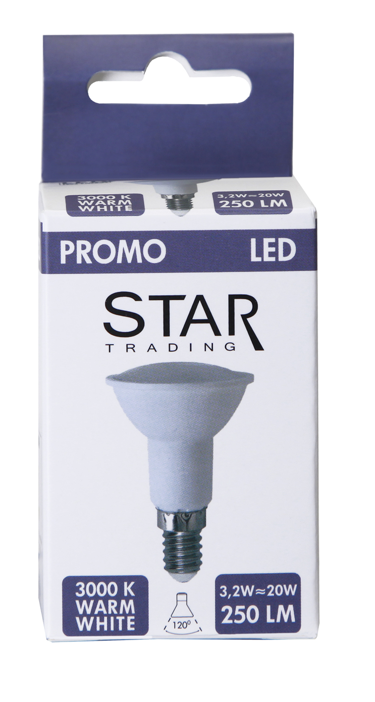 LED SPOT PAR16 - 230V - E14 - 120° - 3,2W - warmweiss 3000K - 250lm