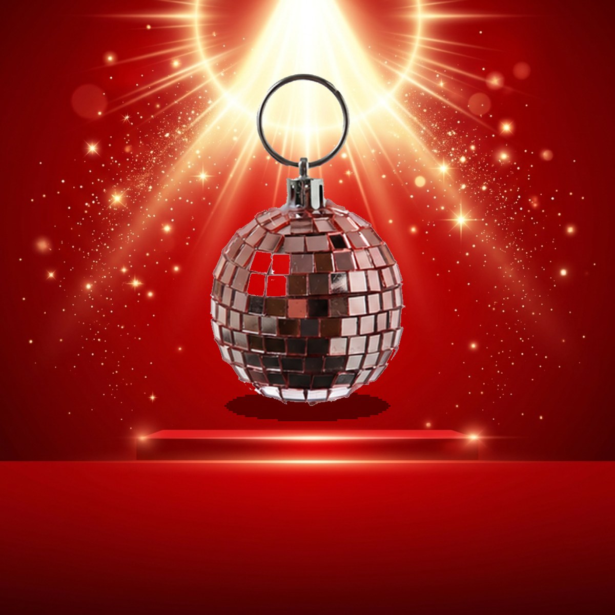 Spiegelkugel 5cm - Discokugel - Echtglas - 5x5mm Spiegel - DEKO Serie - kupfer