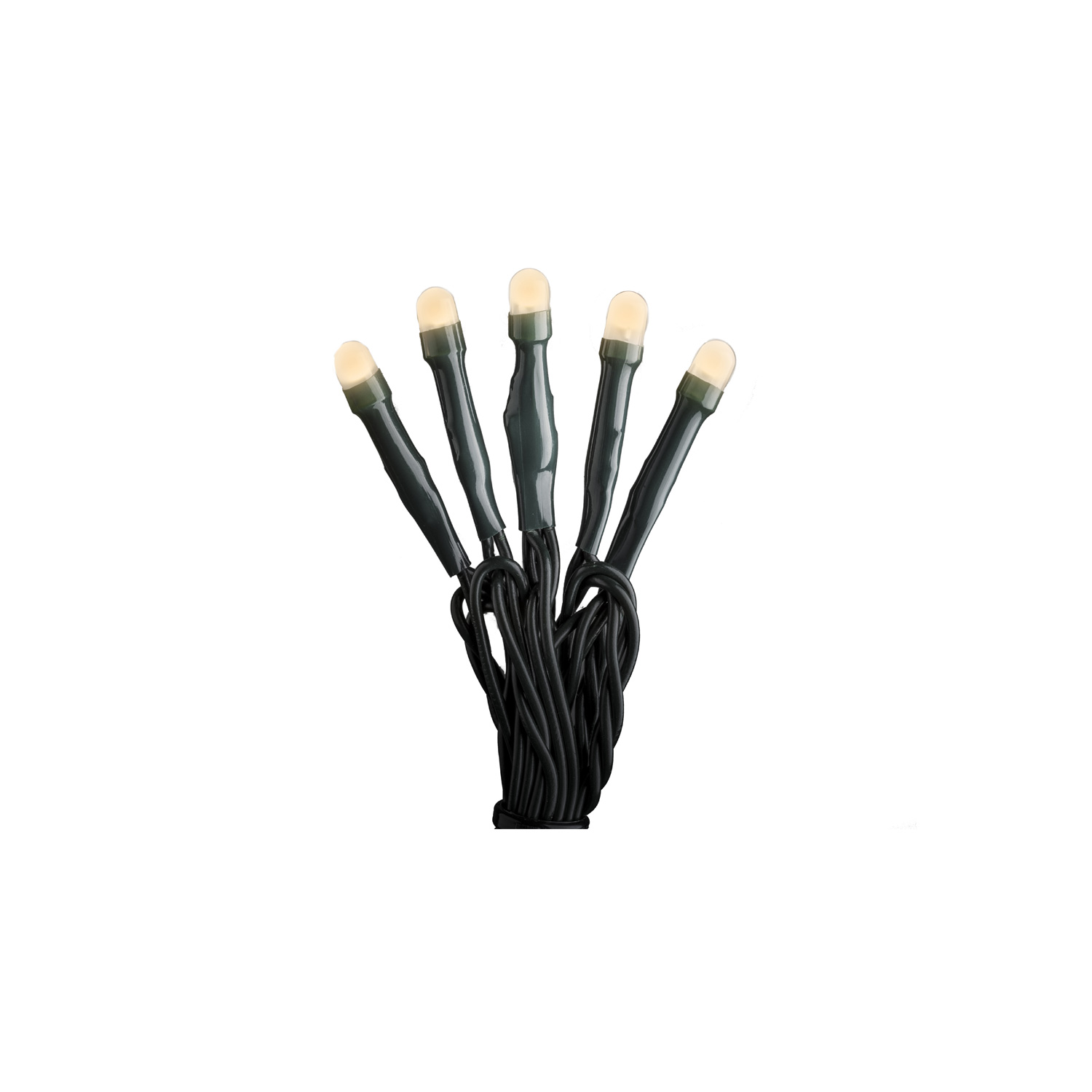 Micro LED Lichterkette - gefrostet - 100 bernsteinfarbene LED - L: 6,93m - grünes Kabel - Indoor