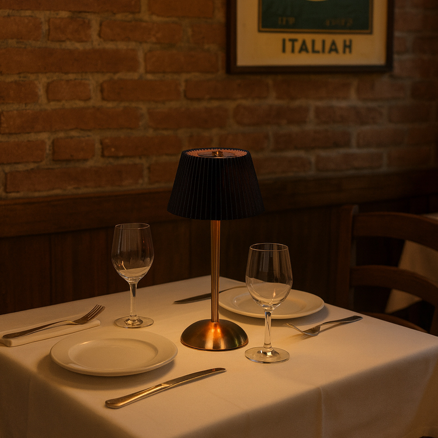 LED Tischlampe GENUA - wiederaufladbar per USB - 3 Lichtfarben - dimmbar - H:30,5cm - schwarz