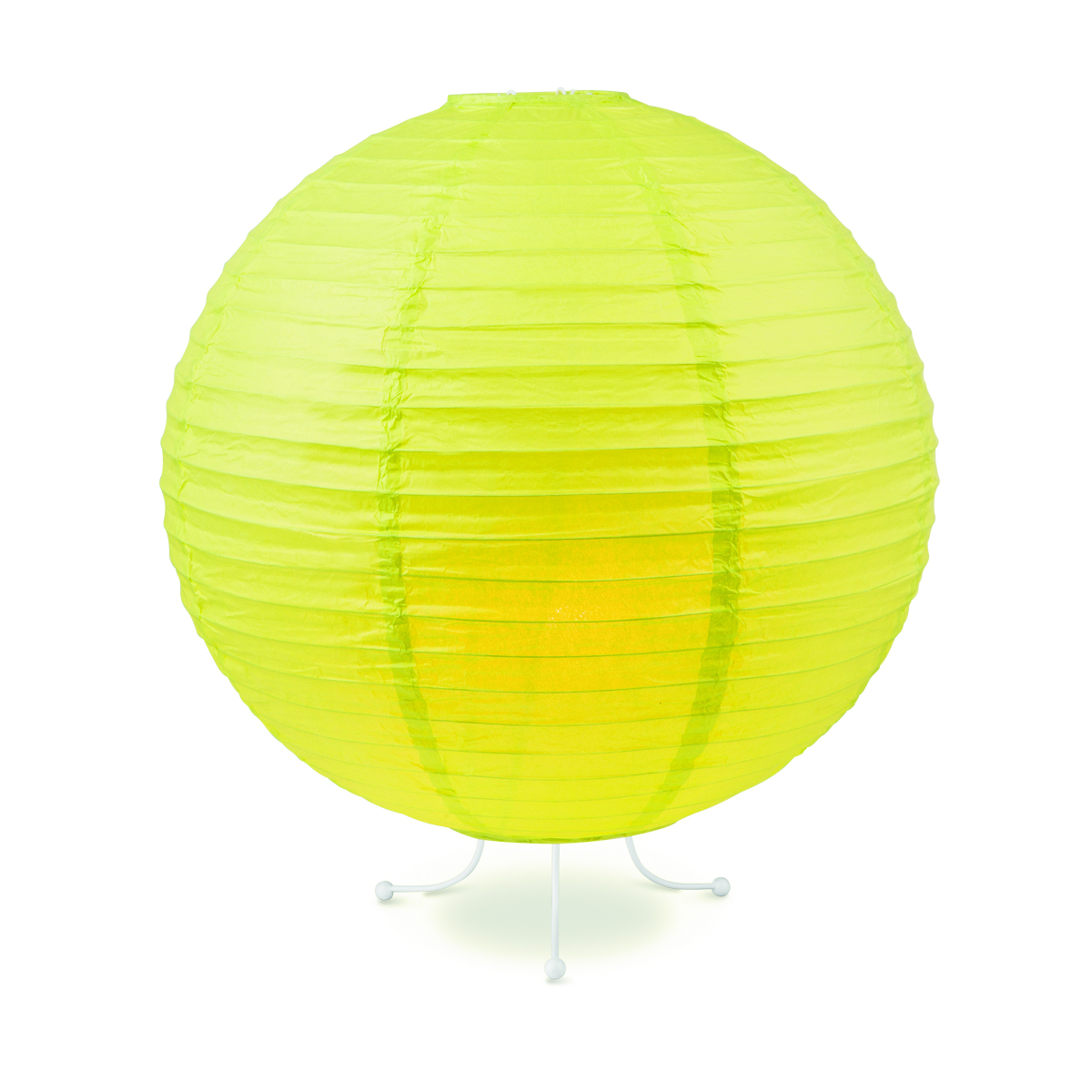 Lampion aus Papier - gelbgrün - 40cm - für E27 Hängefassungen oder Lichterketten