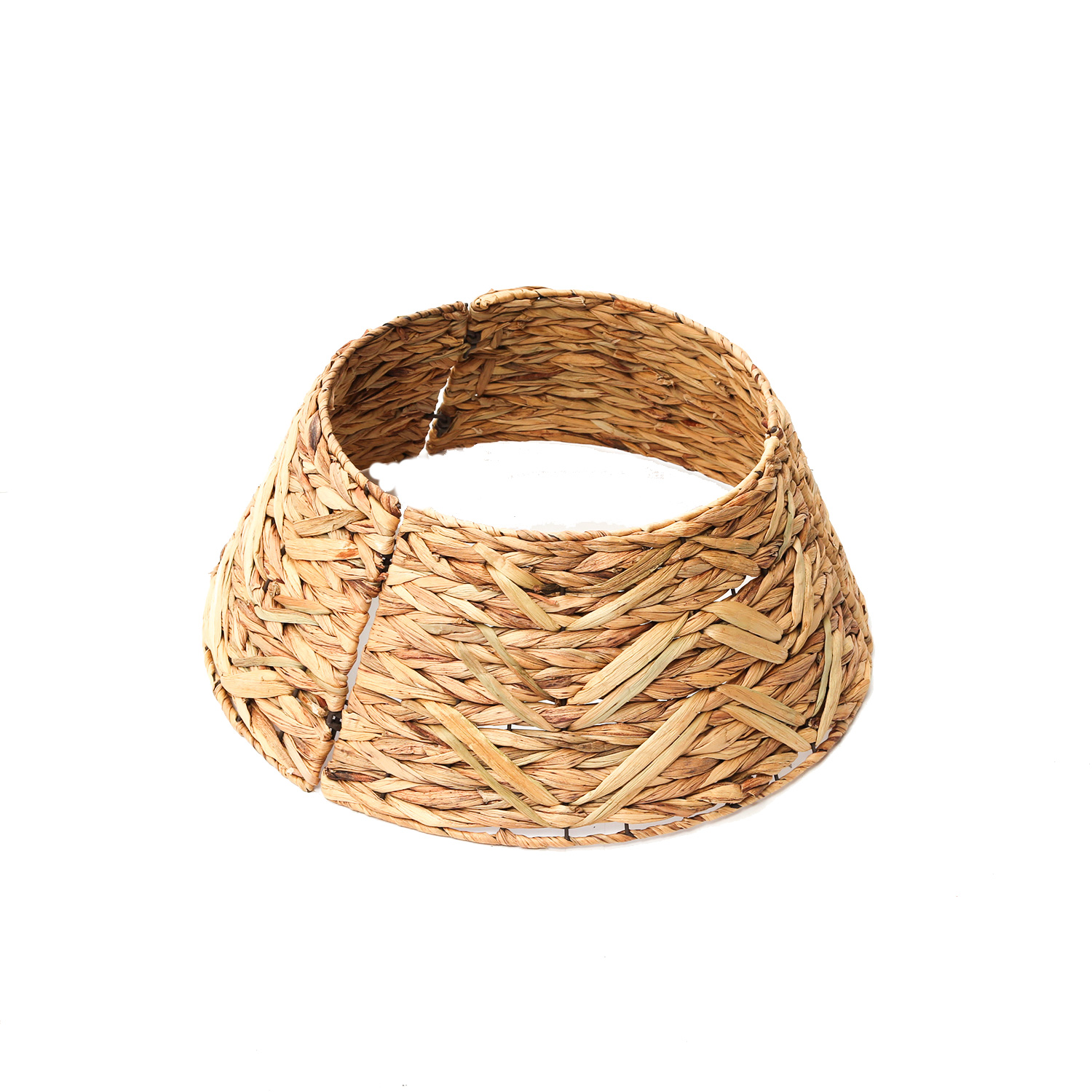 Weihnachtsbaumrock aus Wasserhayazinthe - Abdeckung für Baumständer - D: 57cm  - 3teilig