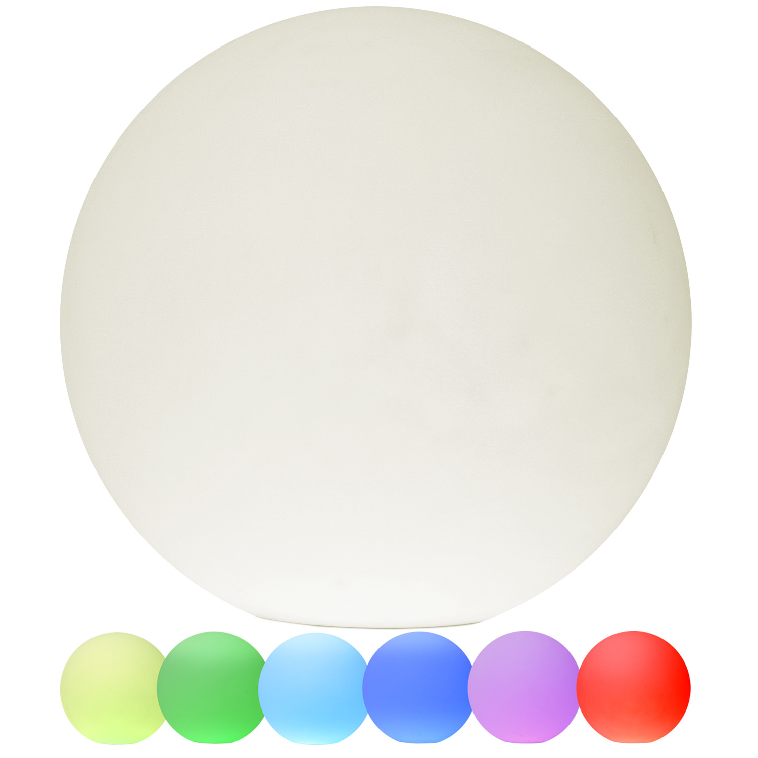 LED Kugel Twilights - Gartenkugel 50cm - RGB Farbwechsel/feste Farbe - Fernbedienung - Aufladbar