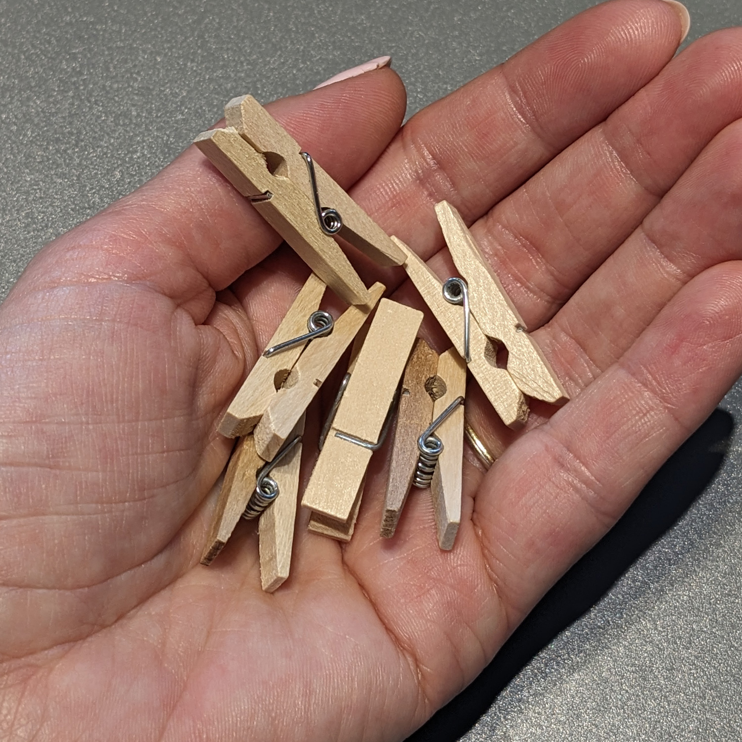 Mini Holzwäscheklammern - 24 Stück - für DIY Adventskalender - 3,5cm