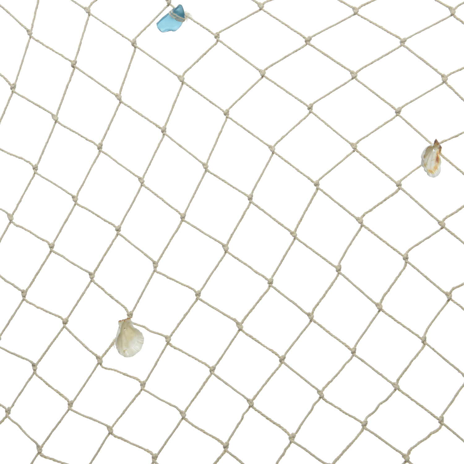 Deko Fischernetz mit Muscheln - maritime Dekoration - 100 x 140cm - natur