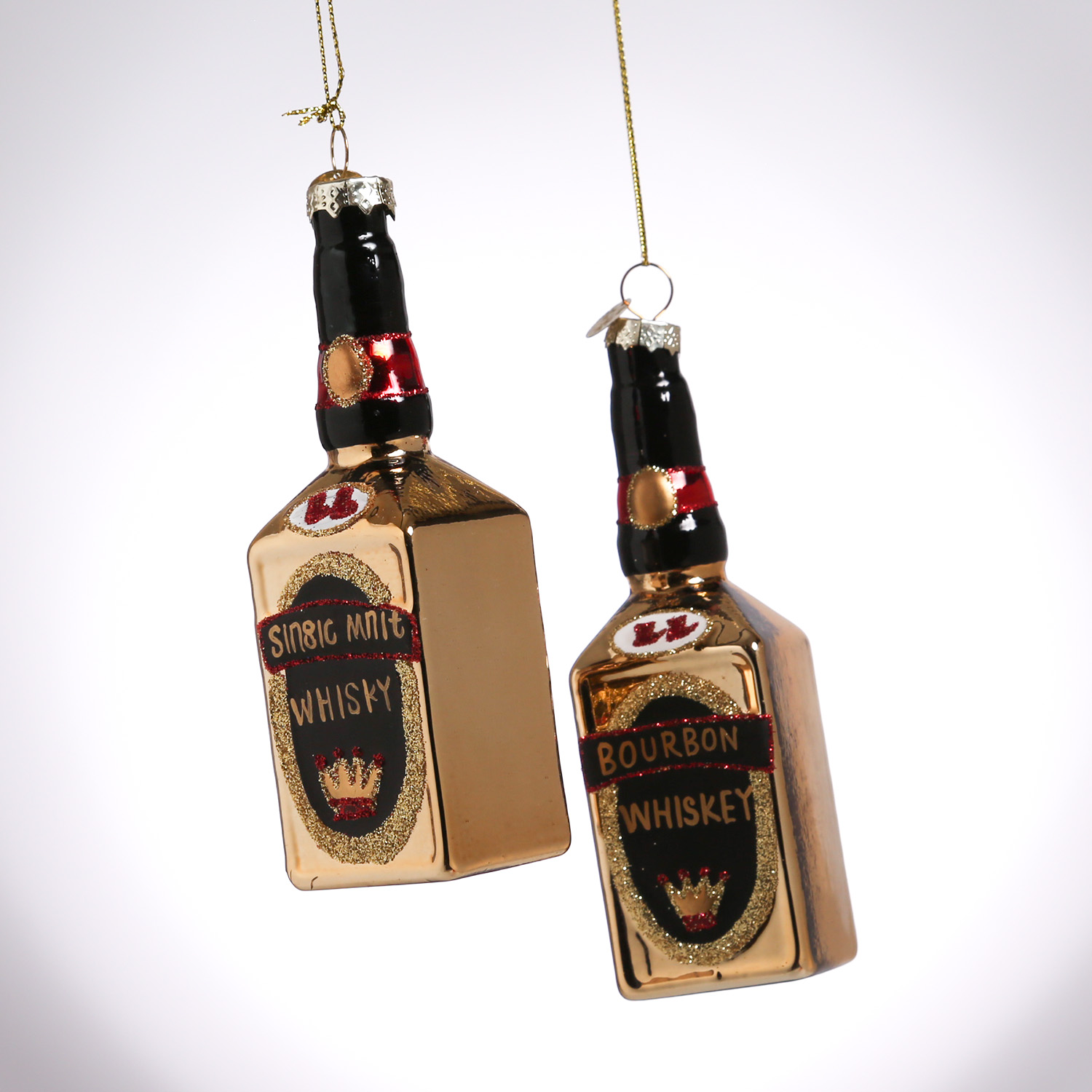 Christbaumschmuck BOURBON WHISKEY - Glas - inkl. Aufhänger - H: 14,2cm