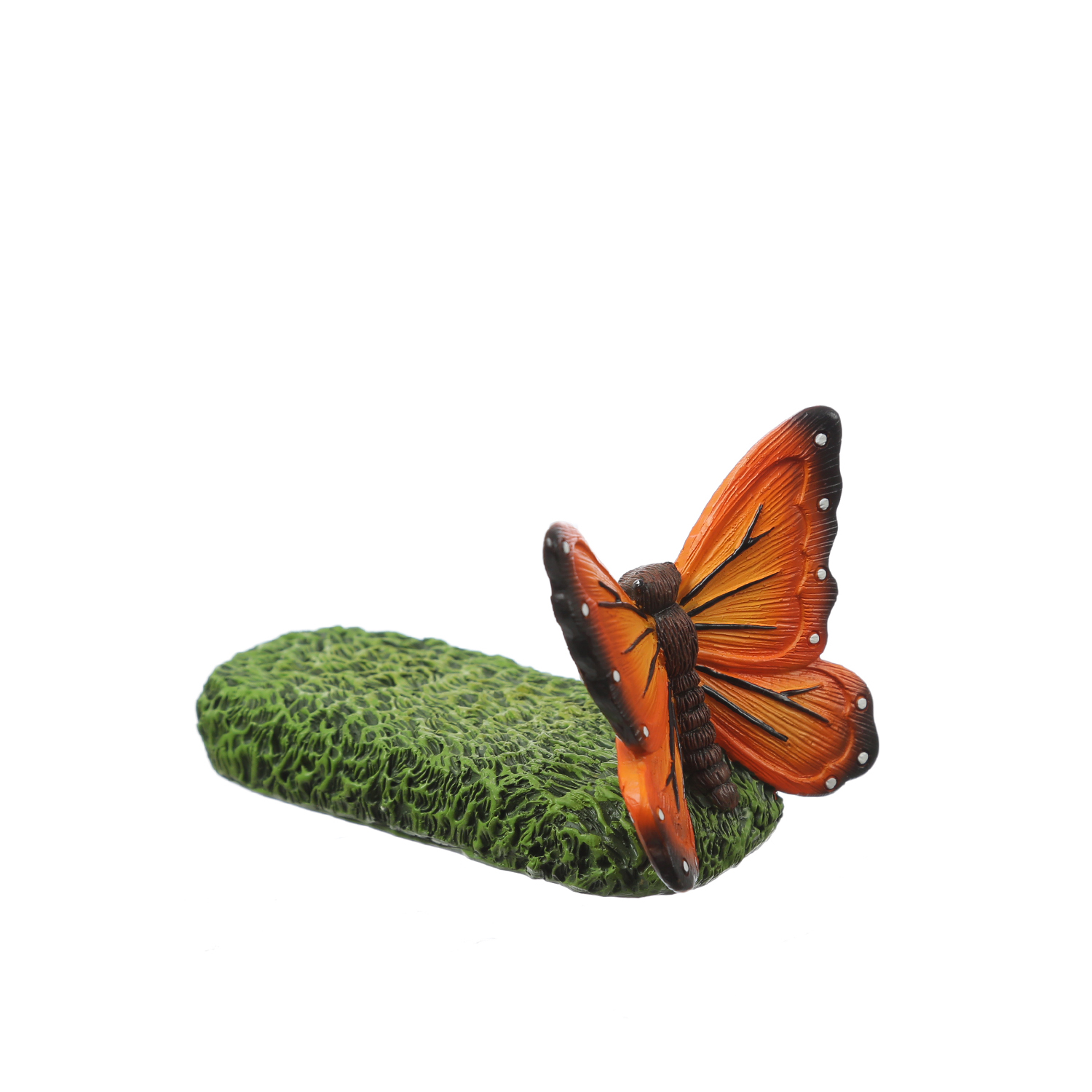 Blumentopffüße Schmetterling - Pflanzkübel Untersetzer - Kübelfüße - Polyresin - orange - 3er Set