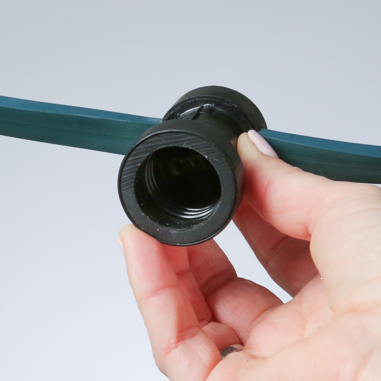 Illu-/Partylichterkette 10m - Außenlichterkette grün - Made in Germany - 10 x E27 Schraubfassung