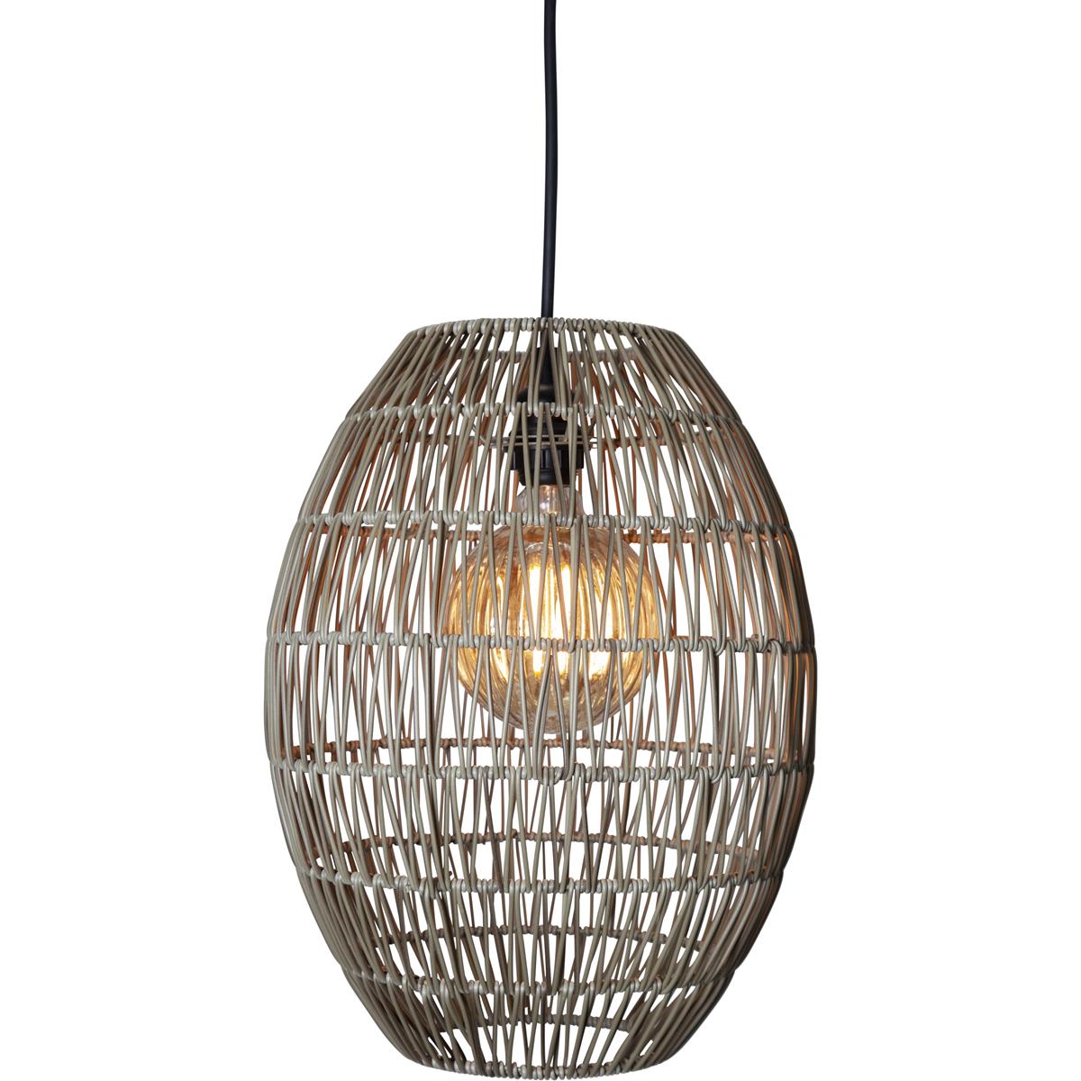 Dekoleuchte/Lampenschirm - D: 30cm, H: 40cm - für E27 Fassungen - outdoor - beige