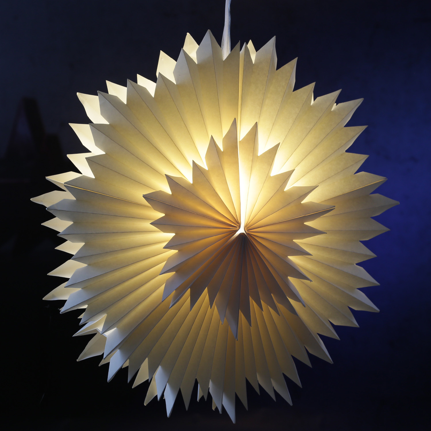 LED Papierstern - Weihnachtsstern - inkl. Kabel und LED Leuchtmittel - Timer - D: 60cm