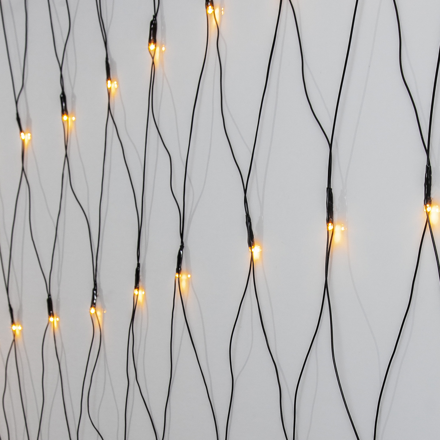 LED Lichternetz - Serie LED - outdoor - 160 ultra warmweiße LED - 2.00m x 2.00m - schwarzes Kabel