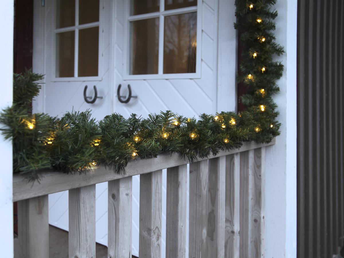 LED-Tannengirlande - Ottawal Line Outdoor - 72x Warmweiß - 5,00m  - Grün