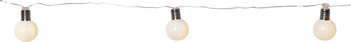 LED Lichterkette "Mini Glow" - 20 kleine Kugeln mit warmweißer LED - L: 3m - Batterie - Timer