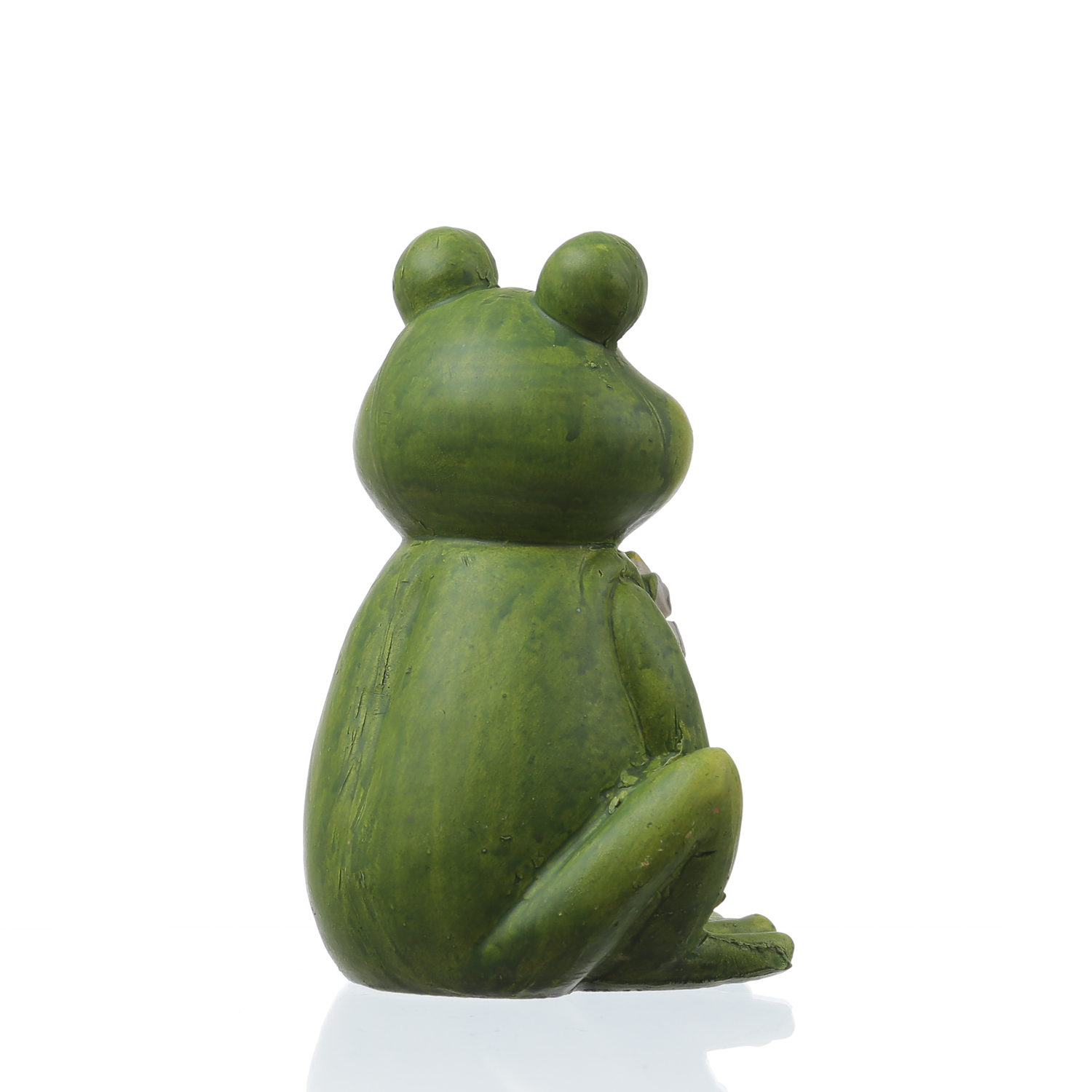 Gartenfigur Frosch Freddi - Tierfigur - Magnesia - H: 16cm - für Außen - grün