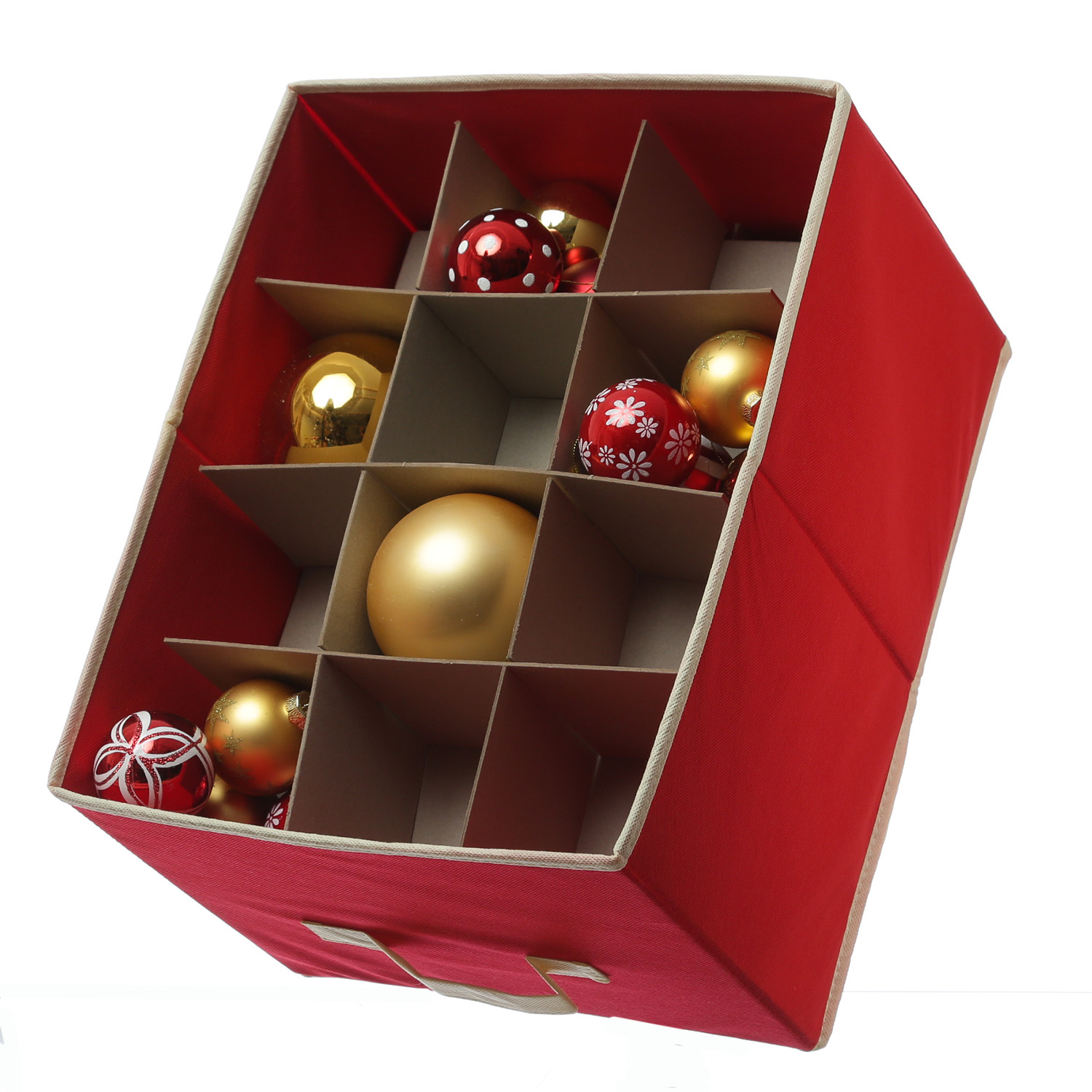 Weihnachtskugelbox - mit Trays für 24 Christbaumkugeln - Aufbewahrungsbox für Baumkugeln