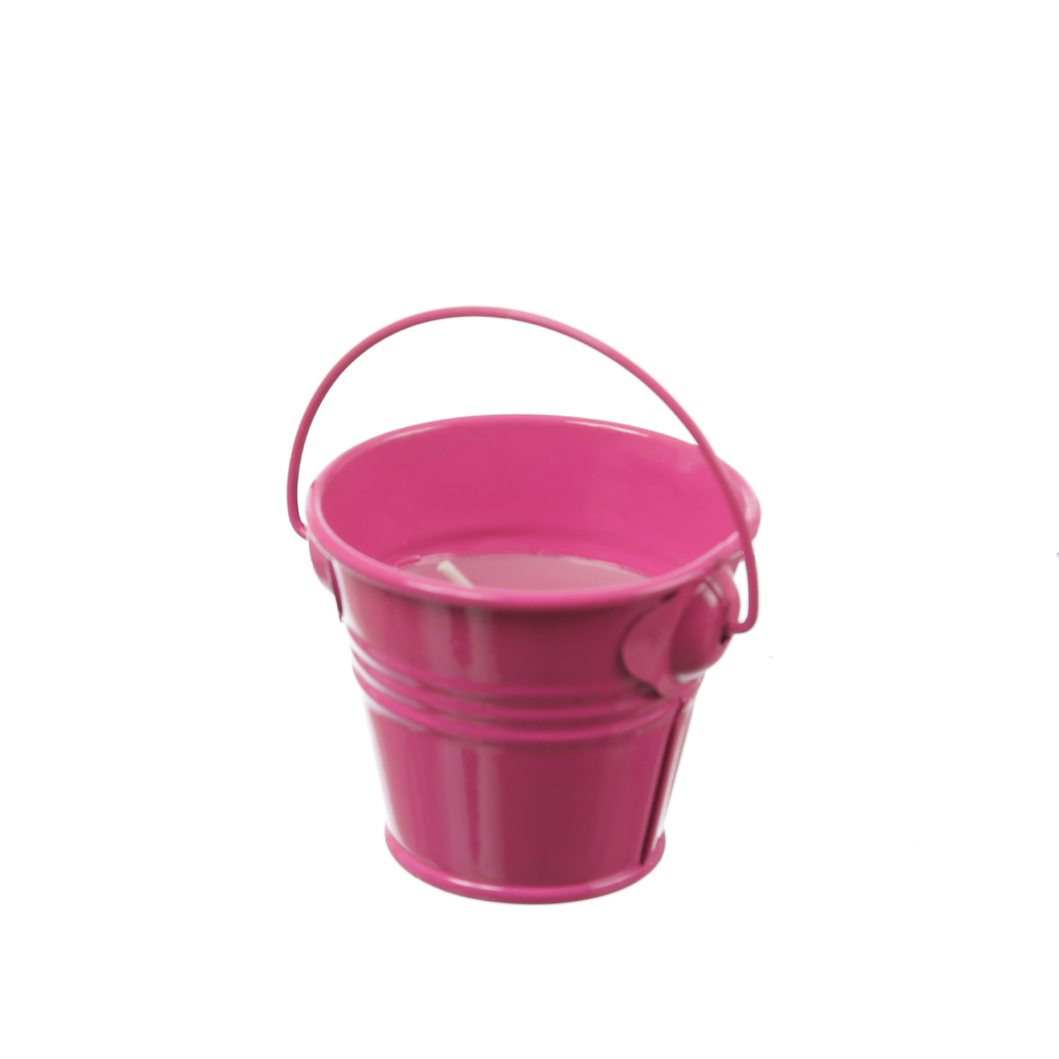 Duftkerzen CITRONELLA - Outdoor Kerzen im Metalleimer - H: 5,5cm - pink - 3er Set
