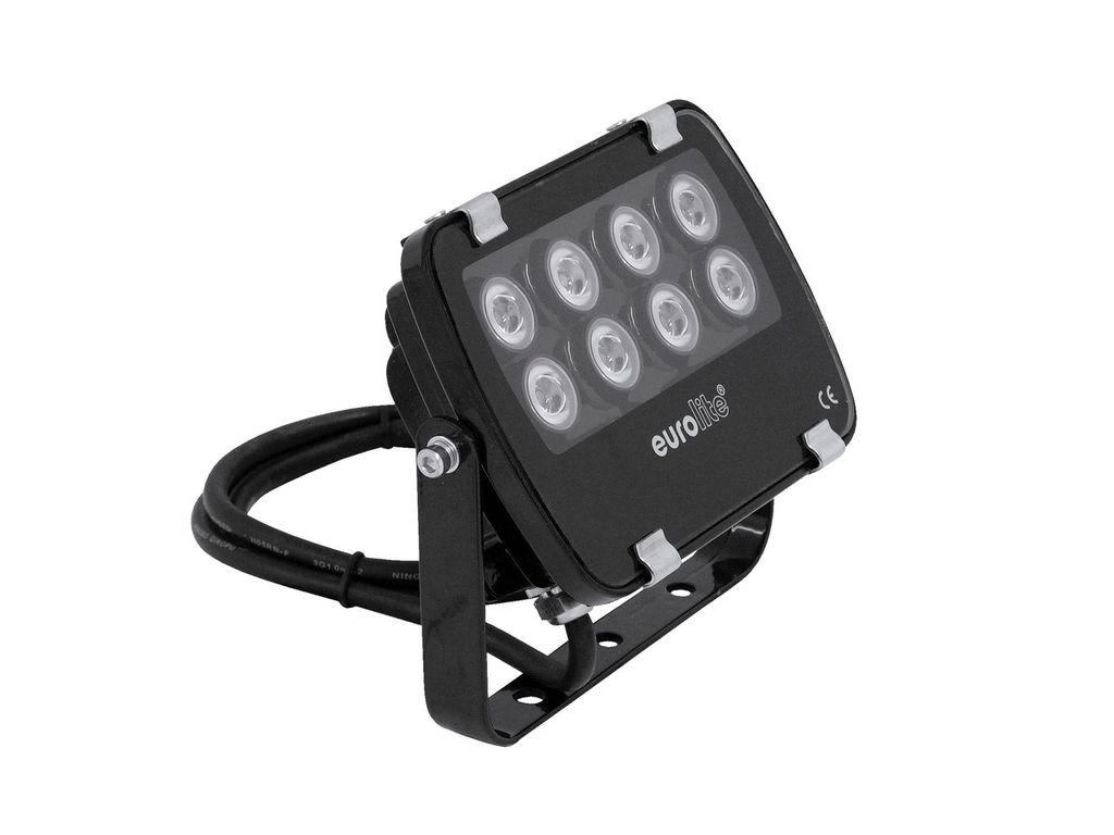 EUROLITE LED IP FL-8 | 30° | 8x1W | IP56 | warmweiß - Fassandenstrahler - Flutlicht - Baumstrahler - Scheinwerfer 3000K
