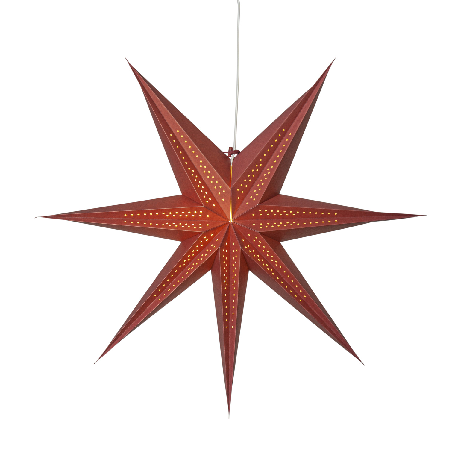 Papierstern POINT - hängend - 7-zackig - D: 60cm - rot