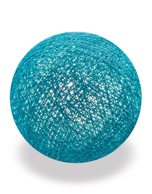 good moods* SUMMERTIME - Ball-Lichterkette mit 20 Stoffkugeln - 20 warmweiße LEDs - Geschenkkarton