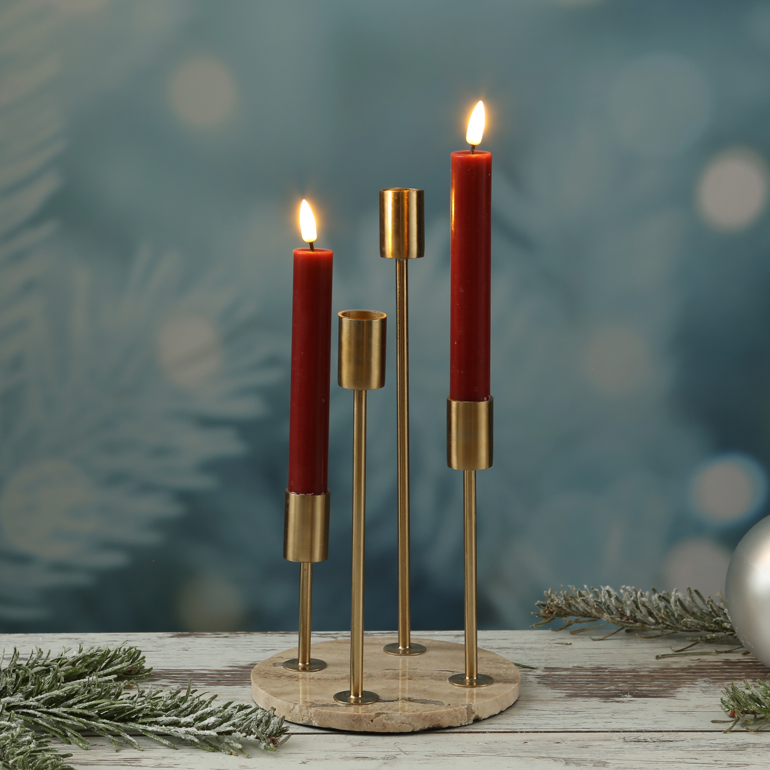 Stabkerzenhalter - Kerzenständer - Metall - H: 15,5cm - D: 7cm