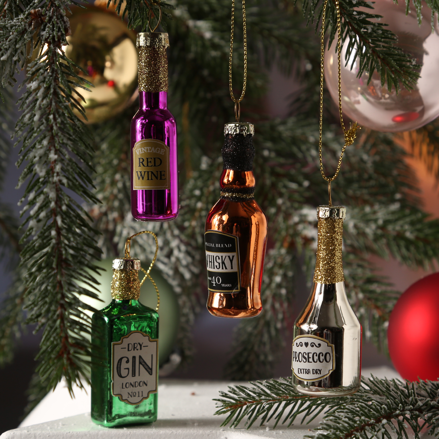 Weihnachtsbaumschmuck BIER - Glas - Flasche und Trinkglas - inkl. Aufhänger