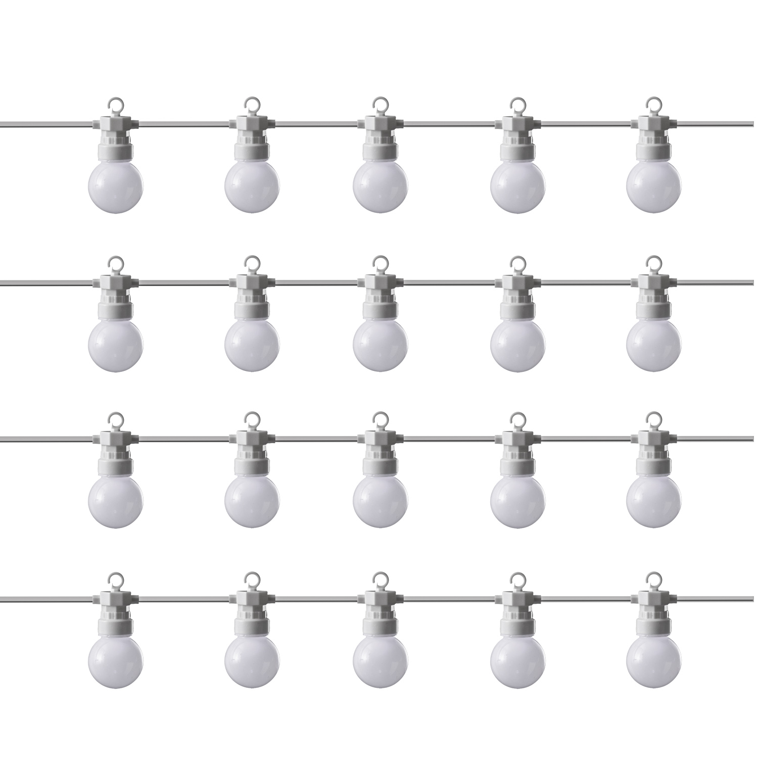 LED Party Lichterkette Circus - 20 farbwechselnde LED - Fernbedienung - 9,5m - koppelbar bis 60 LED