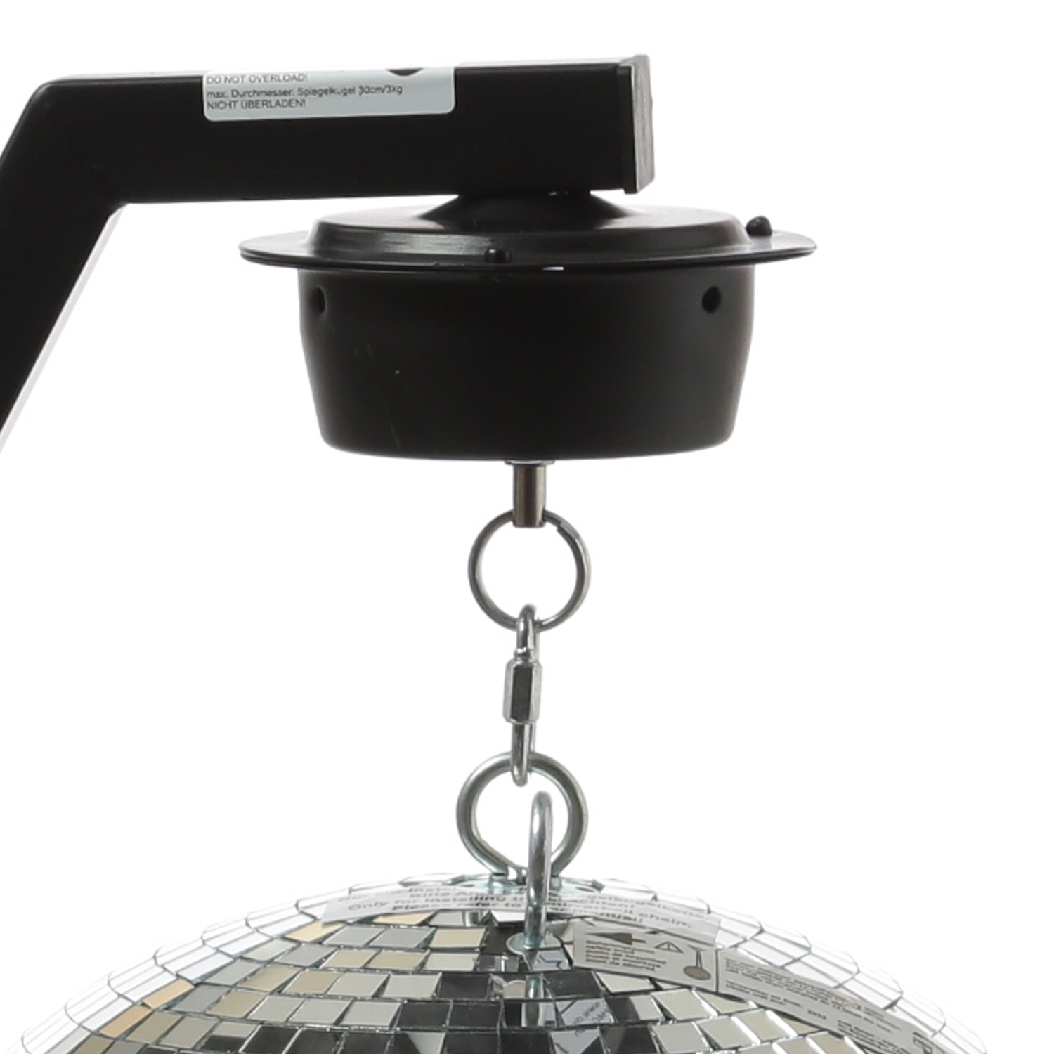 Spiegelkugel Stativhalterung bis 30cm Kugeln - schwarz - inkl. Motor