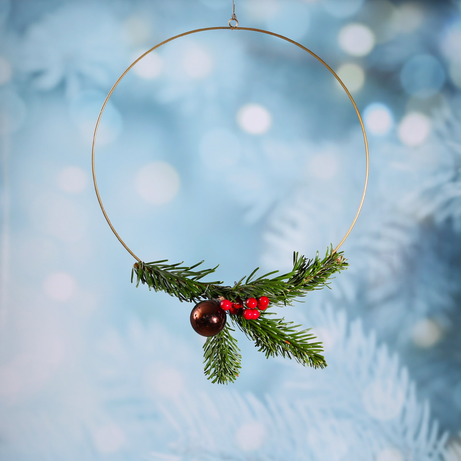 Dekoring - Metallringe mit Aufhängeösen - D: 30/20/15cm - gold - 3er Set