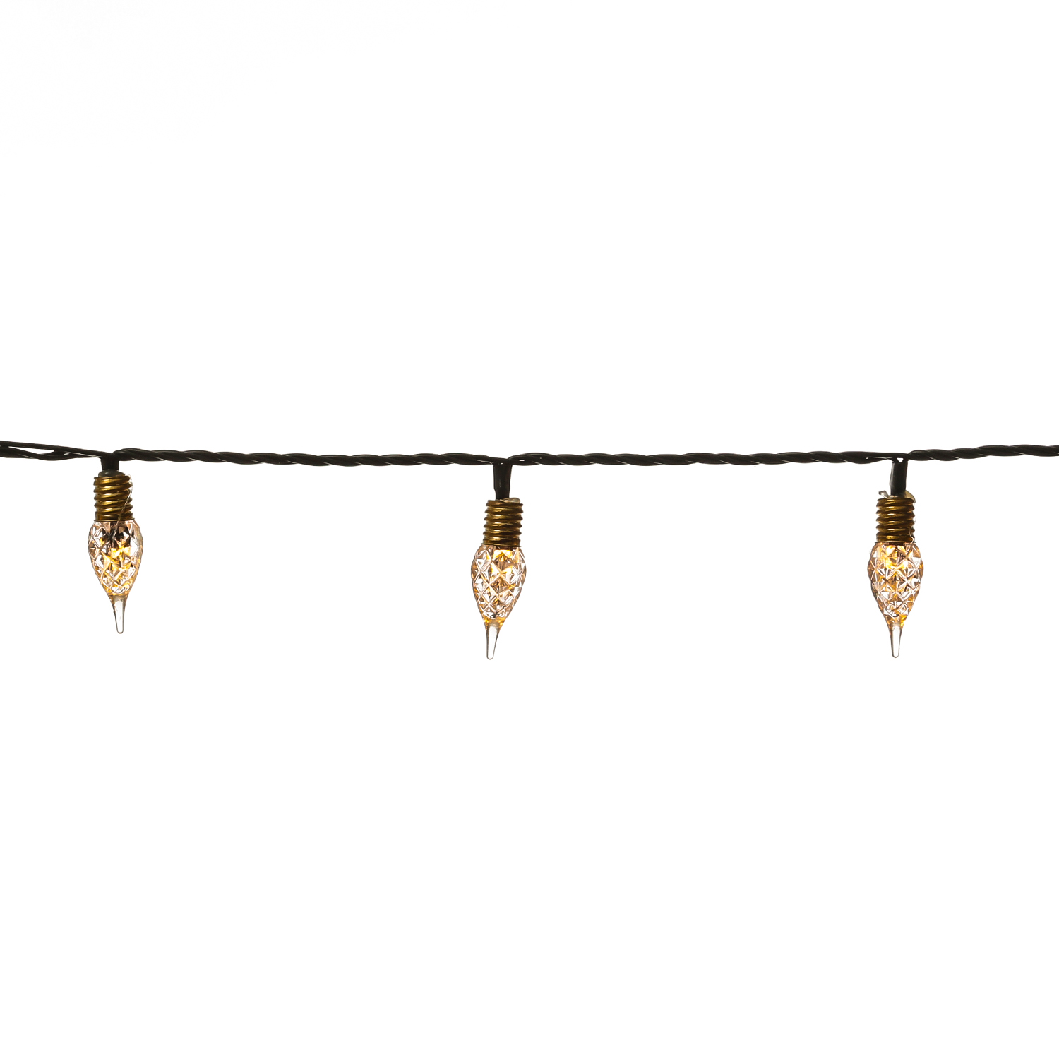 LED Lichterkette VINTAGE - 240 transparente Mini Birnen - 8 Funkt. - Timer - L: 24m