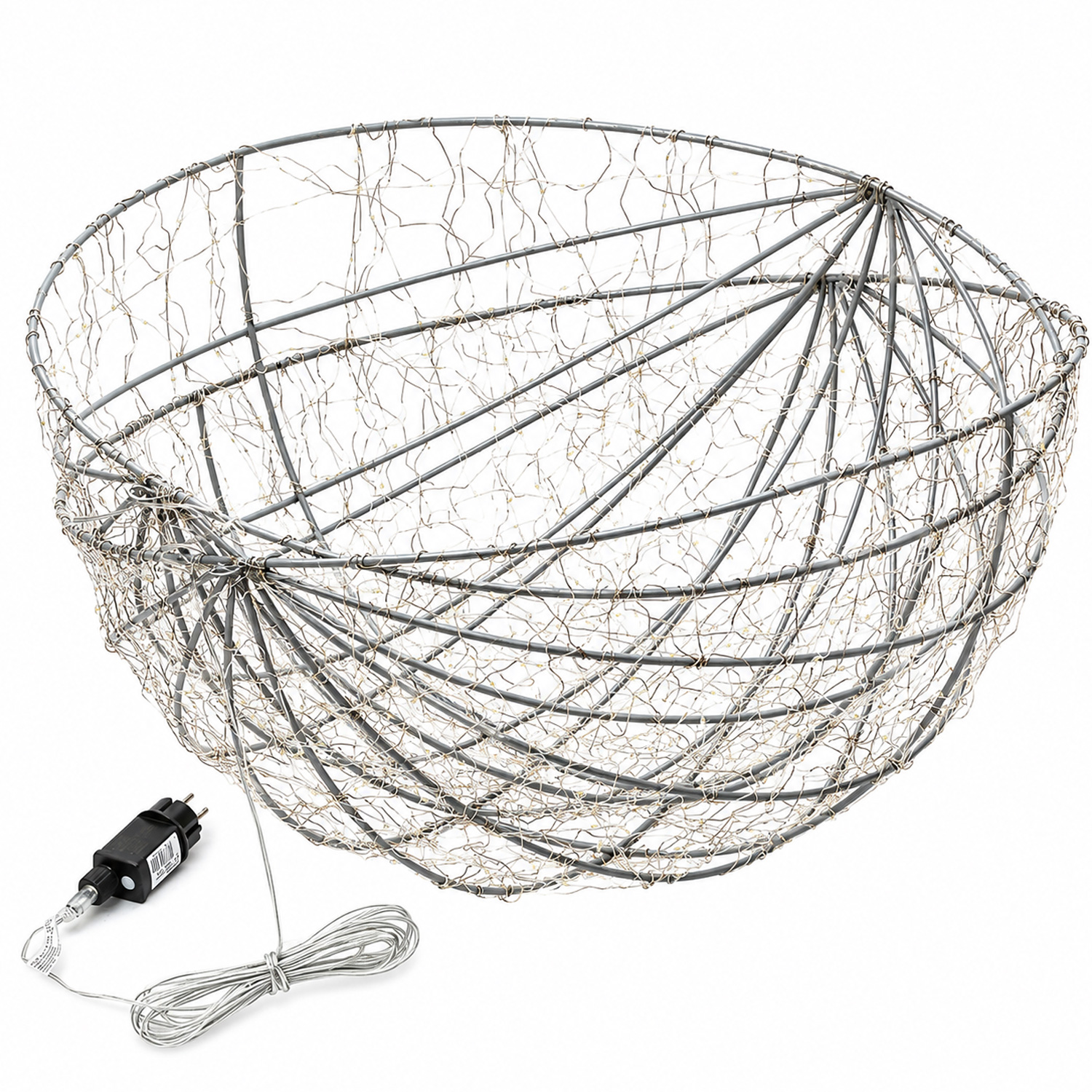 LED Drahtkugel - Leuchtkugel - 960 warmweiße LED - Timer - D: 58cm - für Innen/Außen