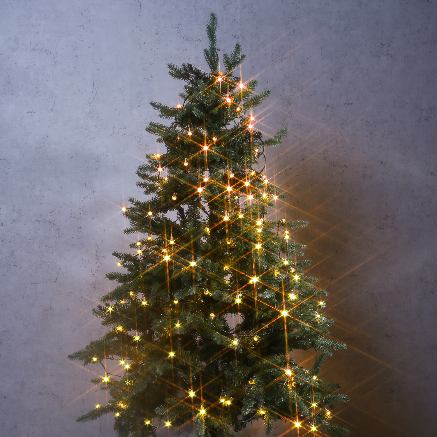 LED Lichterkette VINTAGE - 240 Mini Kugeln in Kristall Optik - 8 Funkt. - Timer - L: 24m
