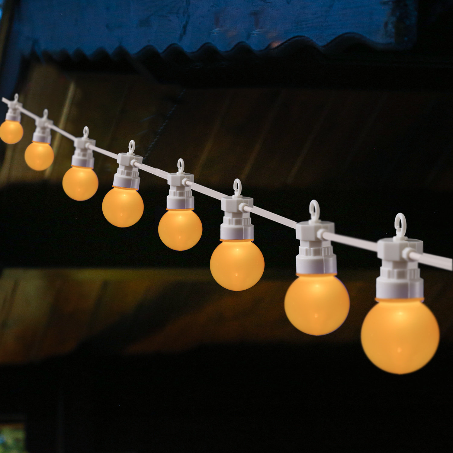 LED Party Lichterkette Circus - 20 farbwechselnde LED - Fernbedienung - 9,5m - koppelbar bis 60 LED