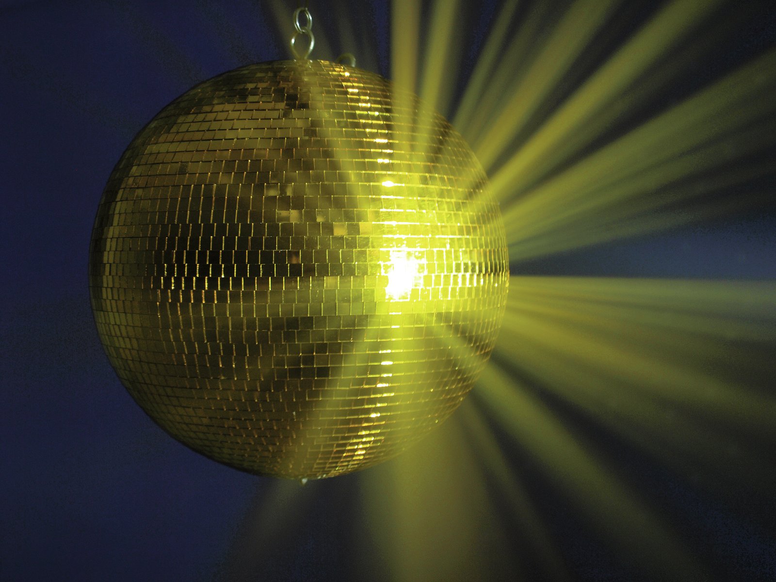 Spiegelkugel 40cm - Discokugel - 10x10mm Echtglas Spiegel - PROFI Serie - gold