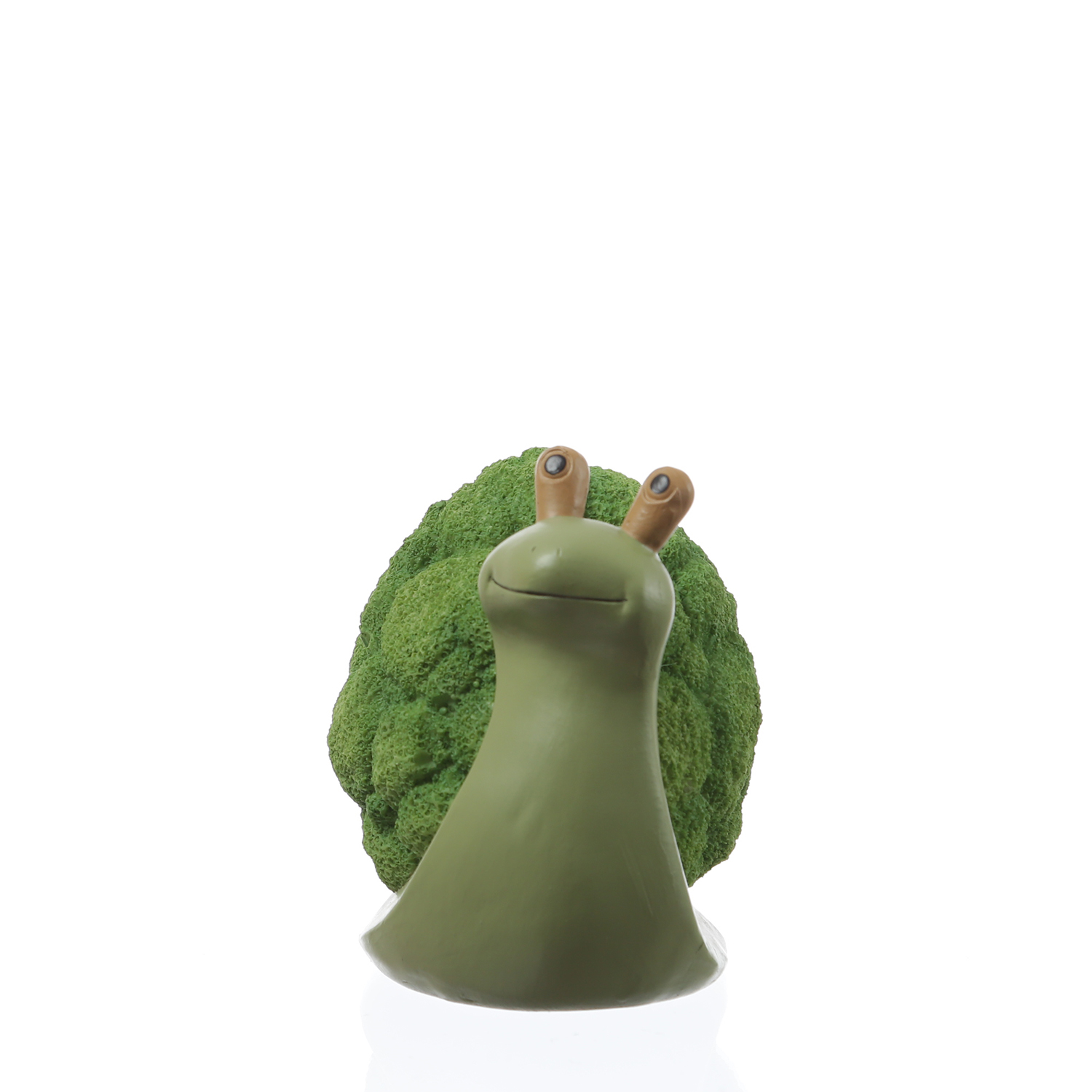 Schnecke BROKKOLI - Gartenfigur - Dekofigur - Polyresin - H: 11cm - für Außen - grün