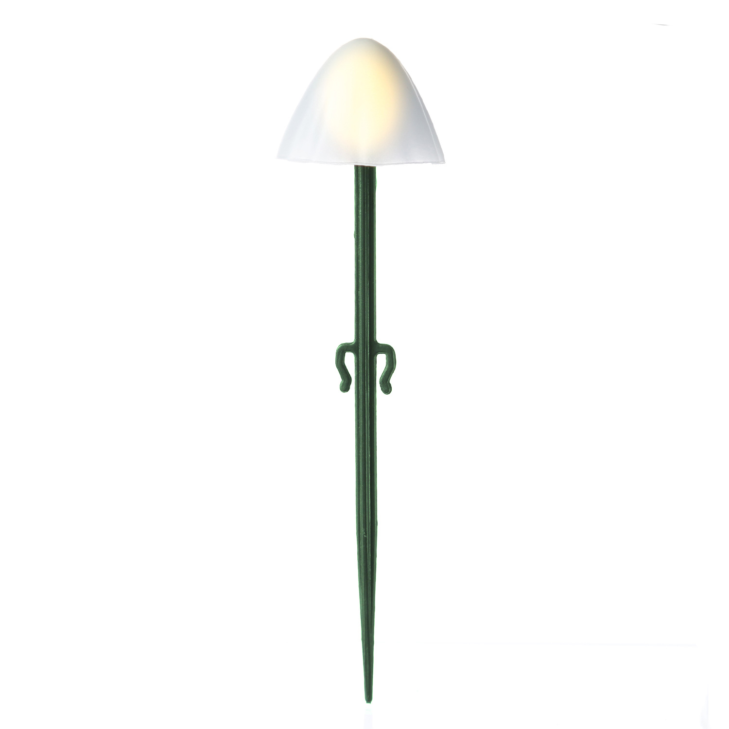 LED Solar Mini Pilze - 10 Gartenstecker mit Erdspießen - 8 Funkt. - Lichtsensor - L: 9m - weiß