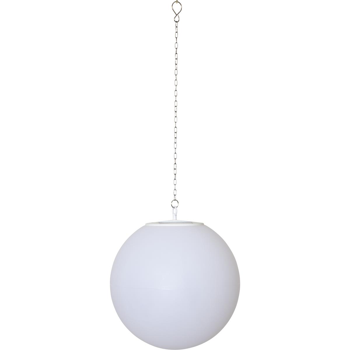 LED Solar Gartenkugel "Globy" - zum Aufhängen - H: 29cm, D: 30cm - 6 warmweiße LED - Lichtsensor