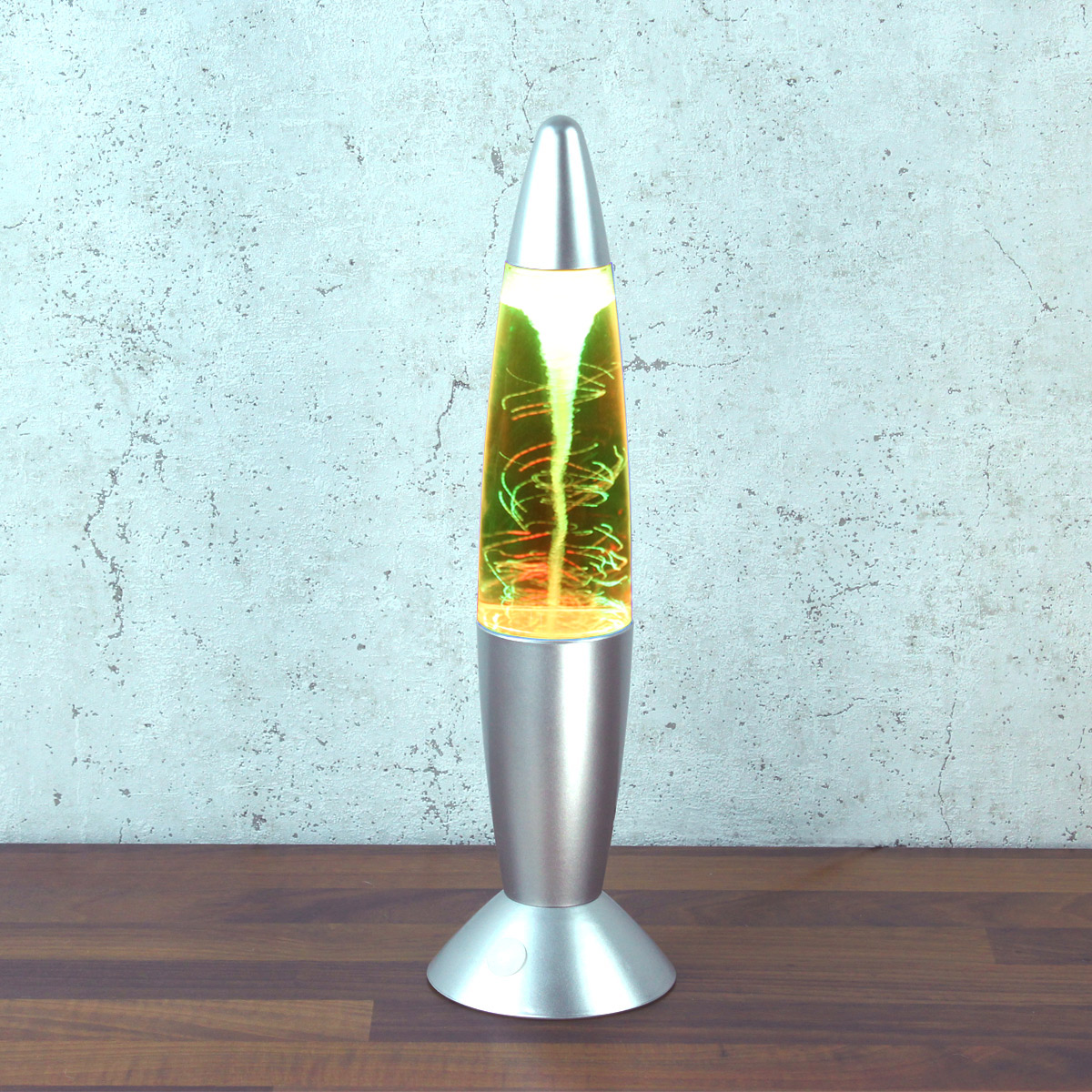 ROCKET LAMP - Lavampe - TORNADO RGB - Touchsensor - H: 36cm - silber - Wirbelnde Schneeflocken
