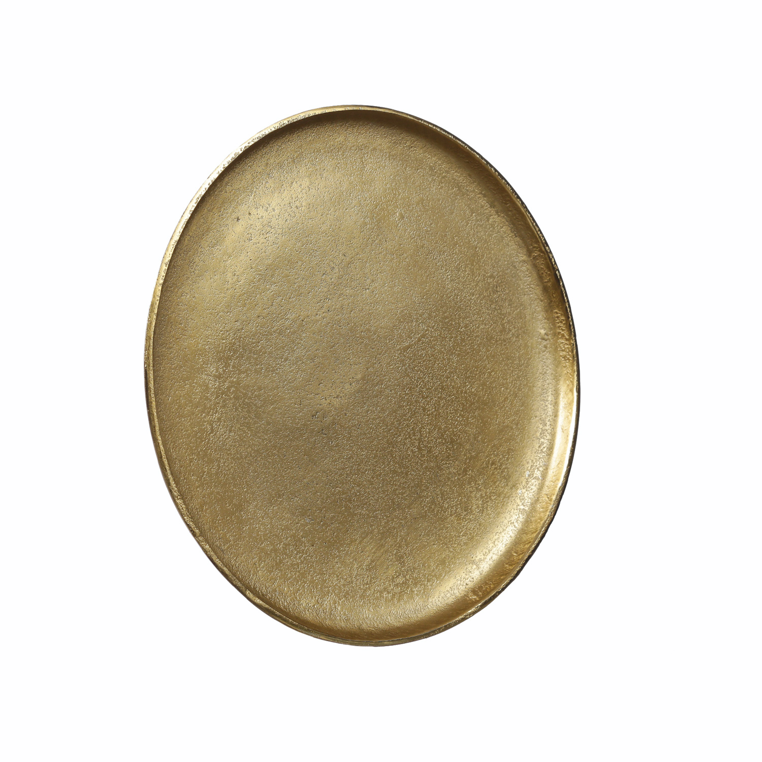 Dekoteller - Dekotablett - Kerzenteller - Aluminium - D: 20cm - rund - gold