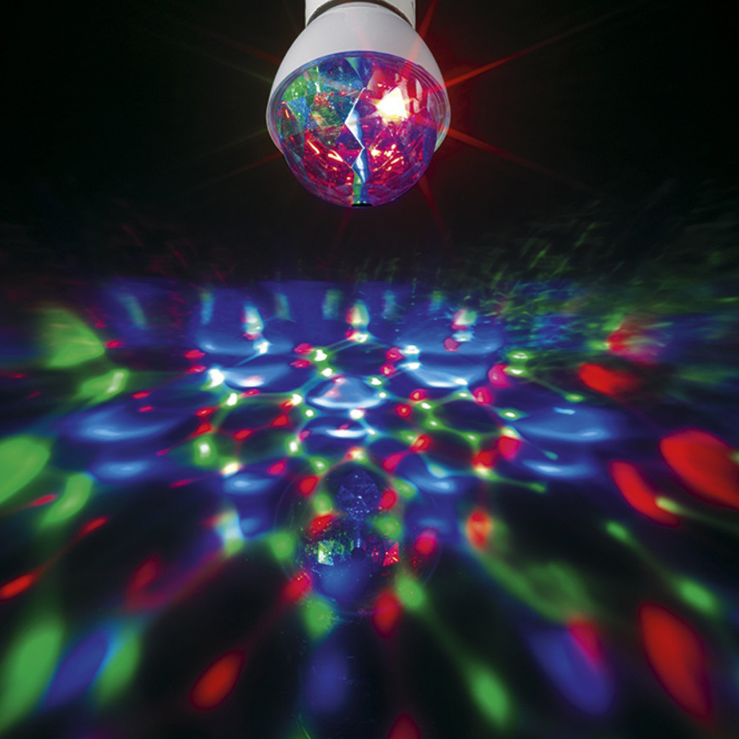 PARTY LAMP | E27 Fassung | einfacher, raumfüllender LED Partyeffekt | mit Fernbedienung