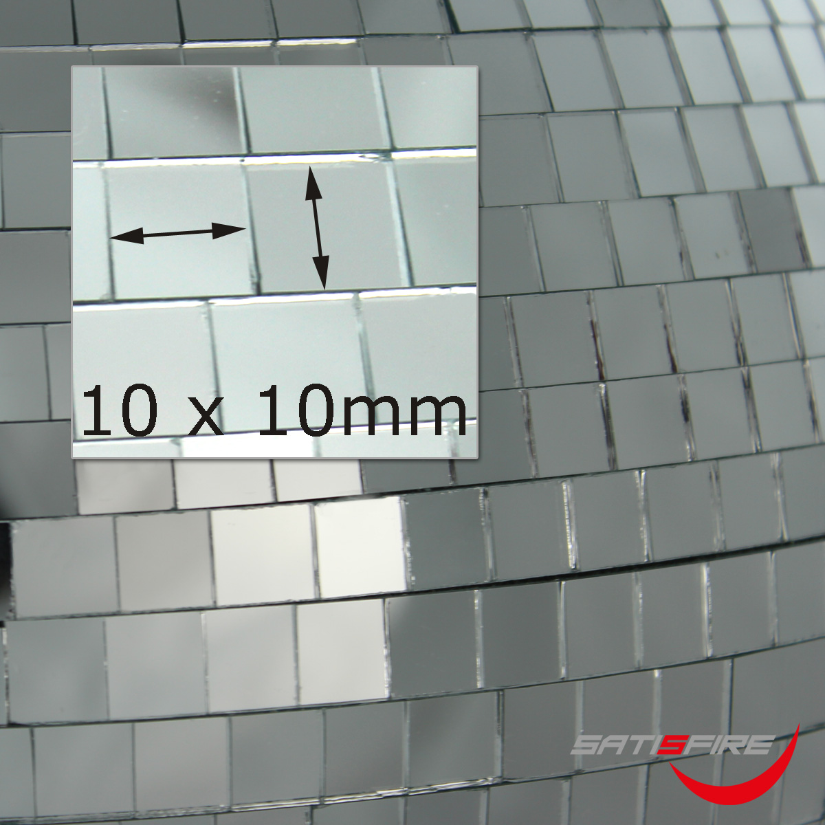 Spiegelkugel 30cm silber- Diskokugel (Discokugel) Party Lichteffekt - Echtglas - mirrorball silver chrome