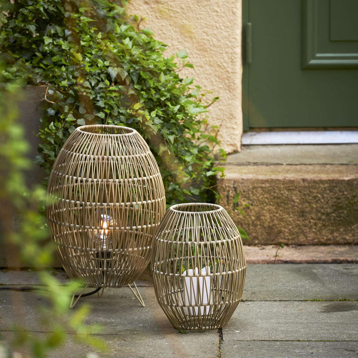 Dekoleuchte/Lampenschirm - D: 24cm, H: 30cm - für E27 Fassungen - outdoor - beige Dekoleuchte/Lampenschirm - D: 24cm, H: 30cm - für E27 Fassungen - outdoor - beige