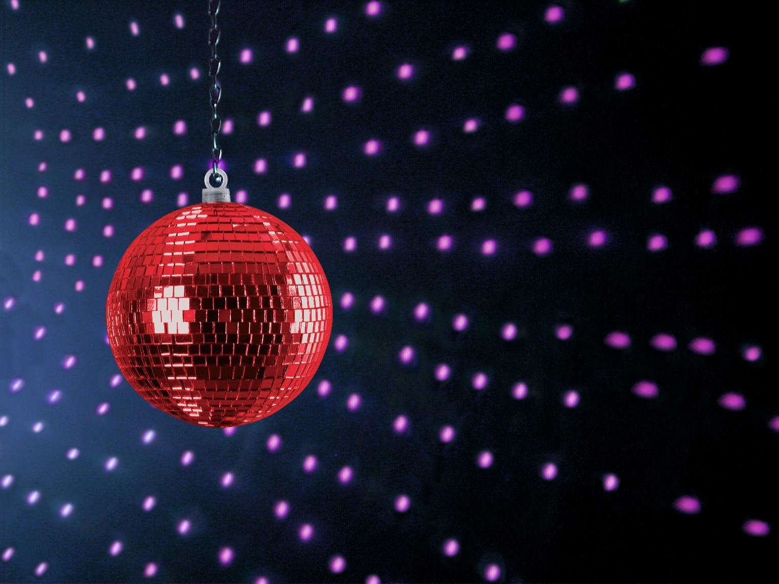Spiegelkugel rot - Diskokugel (Discokugel) zur Dekoration - Echtglas - mirrorball red