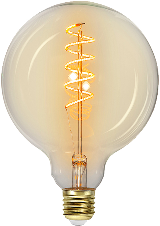 Leuchtmittel | LED | Filament | SPIRAL | E27 | Dimmbar | Kugel | Ø125mm | Amber Glas