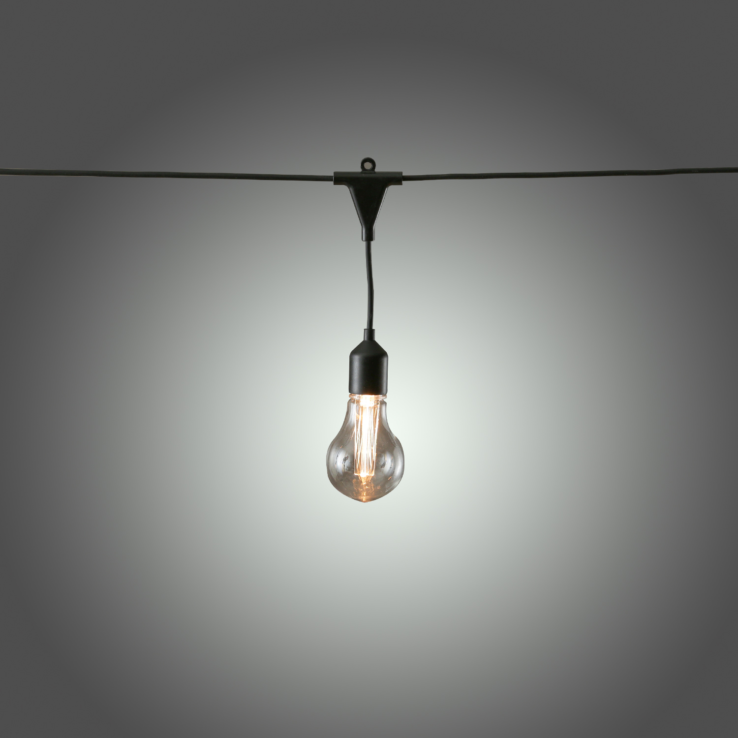 LED Lichterkette GLÜHBIRNE - 20 Filament LED - L: 9,5m - koppelbar bis 100 LED - Trafo - für Außen