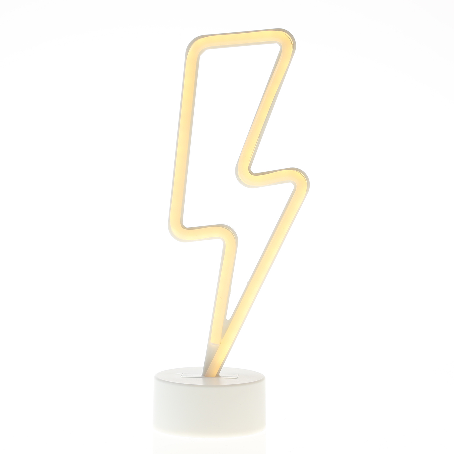 LED NEON Figur BLITZ - Dekoleuchte - H: 30cm - Batterie oder USB Betrieb - stehend - warmweiß