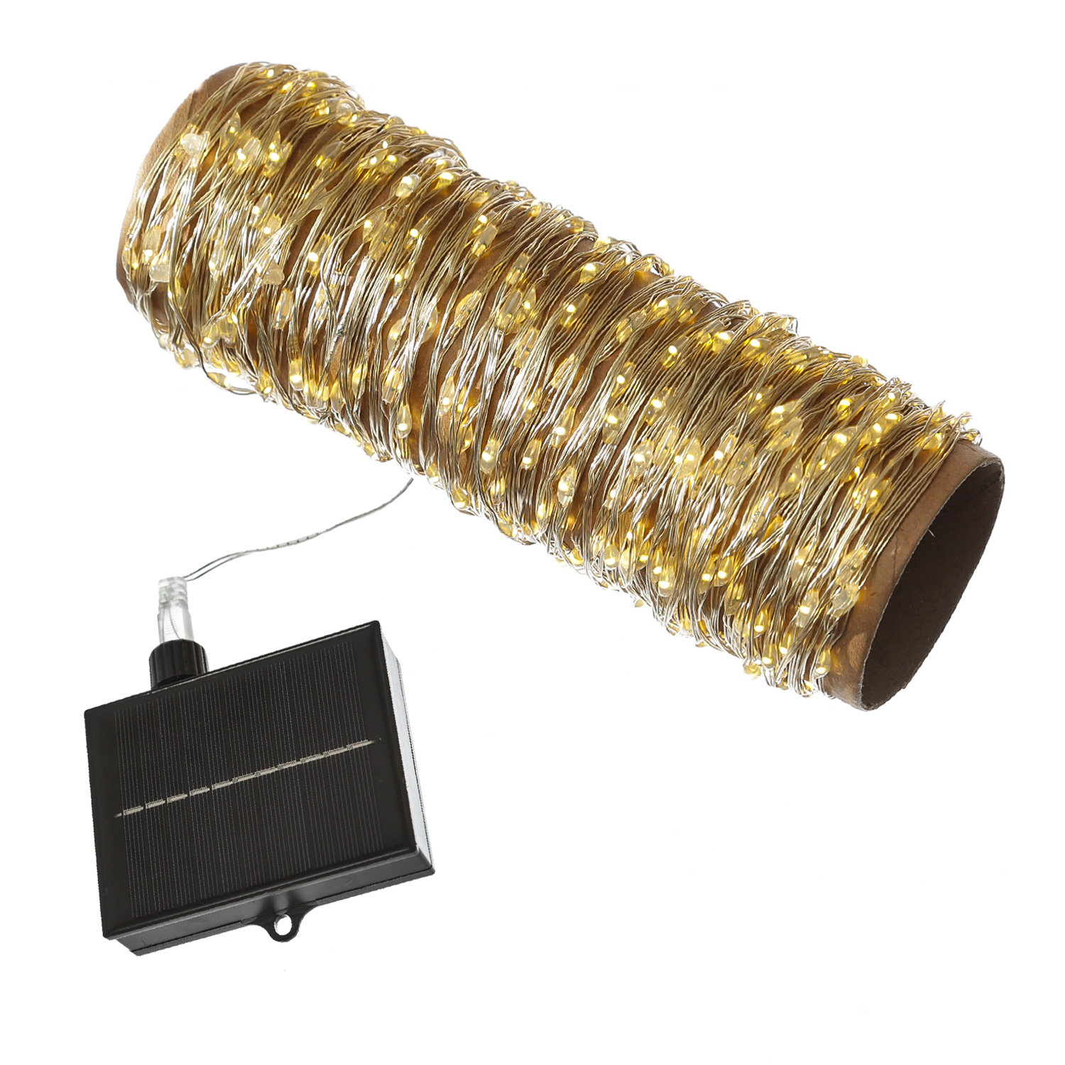 LED Solar Drahtlichterkette - 360 warmweiße LED - 8 Funktionen/USB - L: 18m - Dämmerungssensor