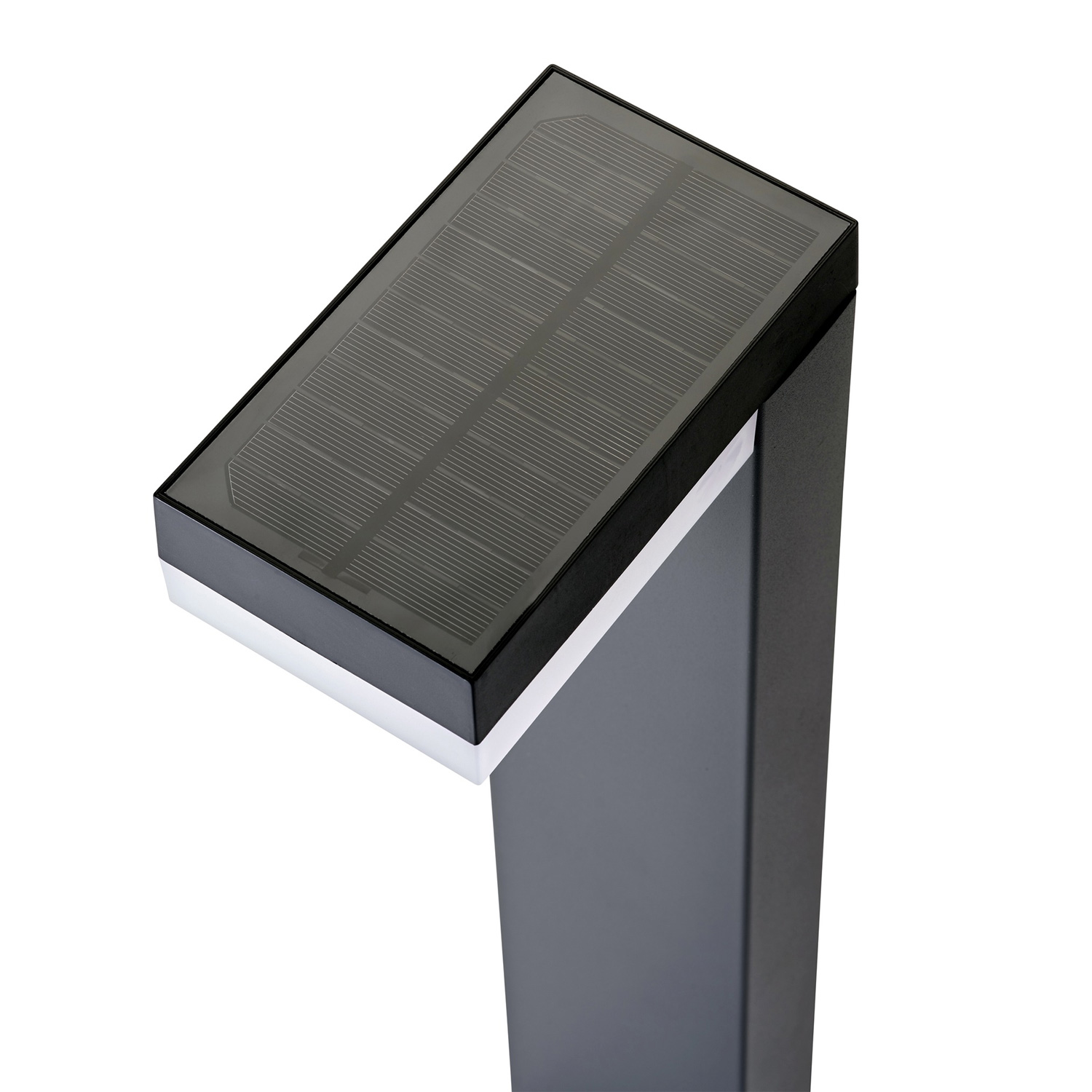 Solar Wegleuchte mit Bewegungssensor - 3 Modi - Premium-Solarfeld - H: 50cm - Aluminium